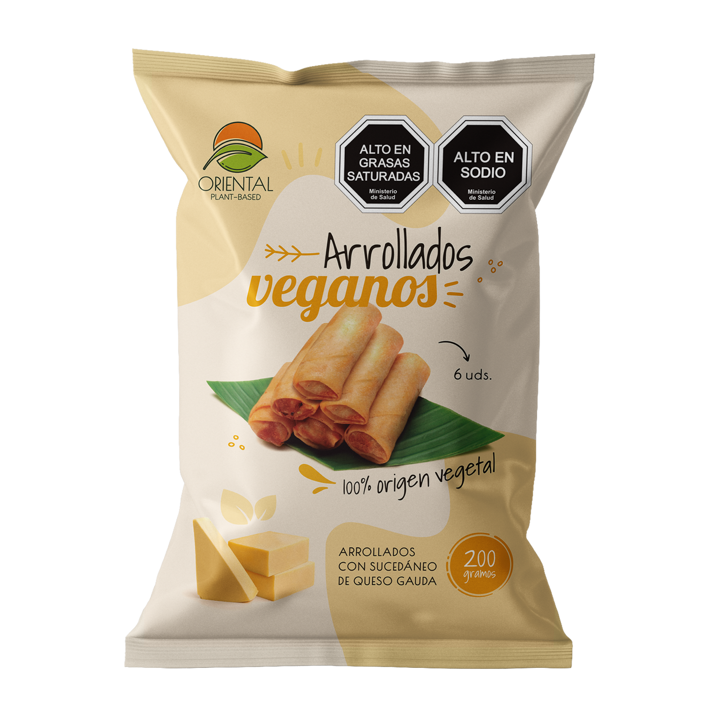 Arrollados veganos con queso sabor gouda 200 gr