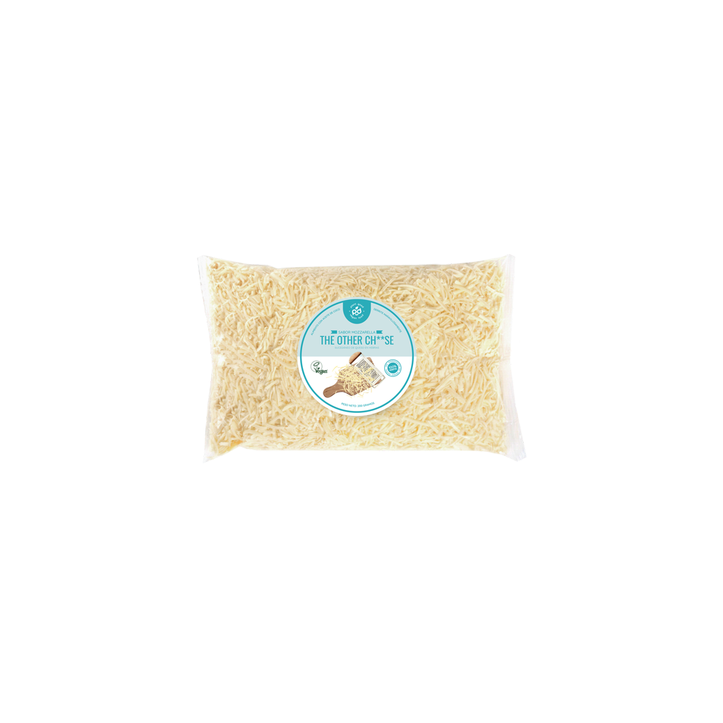 Queso vegetal sabor mozzarella en hebras derretible 200g